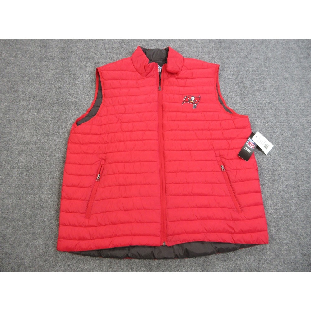 Tampa Bay Buccaneers Jacket Mens 2XL Red NFL Football Vest NFL Team Apparel